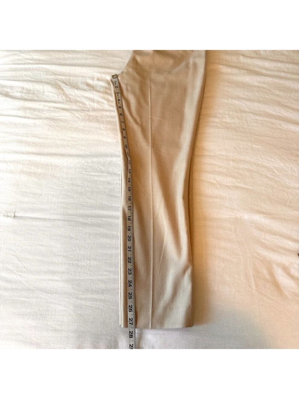RW&Co. Womens Slim Leg Trousers Beige Size 4 Suiting Signature Fit Ankle Length - Picture 11 of 11